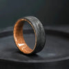 Whiskey Barrel and Carbon Fiber Ring for Men - BerchJewelry
