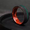 Handcrafted Malachite Inlay Carbon Fiber Ring.